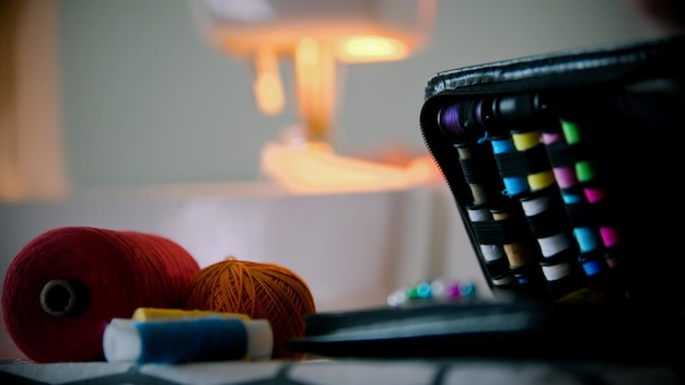 Рабочее место с вышивкой